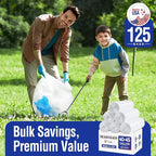 Delxo 40-45 Gallon Clear Trash Bags, Durable & Puncture-Resistant Plastic Can - Image 7