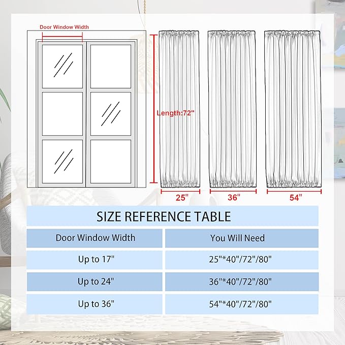 DWCN French Door Curtains – Rod Pocket Thermal Blackout Curtain - Image 4