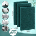 Hoolerry 200 Pcs Heavy Duty Scouring Pads Non Scratch Household Scrub Pads - Image 2