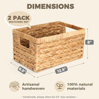 Set of 2 Wicker Shelf Storage Baskets - Image 4