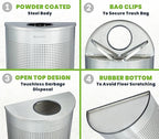 Alpine Half Round Trash Can Open Top - Image 3