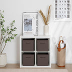 StorageWorks Brown Storage Cubes, 11 Inch Cube Storage Bins - Image 4