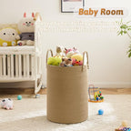 Laundry Basket, Woven Cotton Rope Laundry Hamper, 40L - Image 4