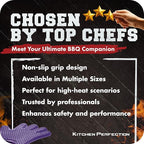 KITCHEN PERFECTION S Silicone Smoker Oven Gloves -Extreme Heat Resistant BBQ - Image 6