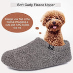 HomeTop Women's Fuzzy Curly Fur Memory Foam Loafer Slippers - Image 3