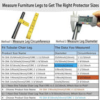 Rectangle U Shaped Chair Leg Tips Caps - Image 4