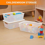 Plastic Storage Baskets With Lid, Storage Bins - Image 6