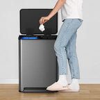GarveeHome 60L/16 Gal Kitchen Trash Can, 2×8 Gal Pedal Trash Bin - Image 3