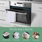 Bar Mop White Ribbed 16x19 Pack of 24, 100% Cotton Absorbent Kitchen Towel Dish - Image 4