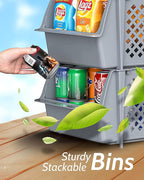 TidyFriend Plastic Stackable Bins - Image 6