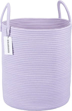 Rope Laundry Basket Hamper for Clothes Woven Storage Basket for Living Room by XUANGUO