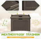 YESHOMY 4 Pack Outdoor Trash Can - Image 3