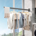 Wall Mounted Clothes Drying Rack, Laundry Drying Rack Wall Mount, Clothes Hanger - Image 7