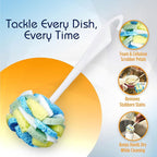 Compac Home Dish Wand Plus Cello, Foam & Scour Sponge Petals Brush and Clean - Image 4