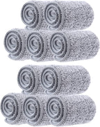 10 Pack 13 * 4.9" Generic Mop Pads Mop Head Refill Washable Wet/Dry Mops Flat by Rinakou