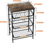 4-Layer Fruit Basket Kitchen Food Organizer and Rack, Stackable Storage Cart - Image 3