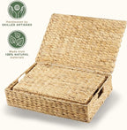Set of 2 Wicker Baskets with Lid - Image 7