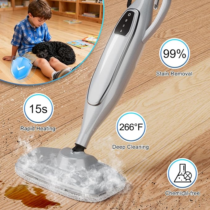 Steam Mop, 11-in-1 Powerful Steam Cleaner - Image 3