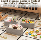 3 Pack Small Storage Baskets for Organizing, Cute Woven Decorative Gift Baskets - Image 3