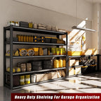 60" W Garage Shelving 5-Tier Storage Shelves Adjustable Metal Shelving Units - Image 3