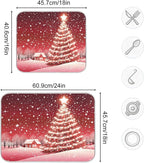 Christmas Tree Red Dish Drying Mat - Image 3