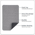 Bath Mat, Ultra Thin Bathroom Rugs, Rubber Bath Mats - Image 2