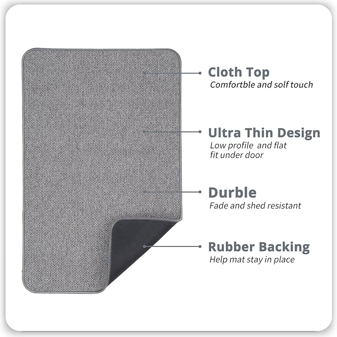 Bath Mat, Ultra Thin Bathroom Runner Rugs, Large Bath Mats - Image 2