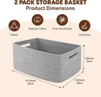 OIAHOMY Storage Basket for Shelves, Closet Cube Storage Bins Baskets for - Image 2
