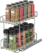 Simple Houseware 2-Tier Spice Rack Slide Out Wire Basket Drawer Organizer by SimpleHouseware