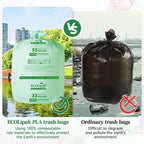 ECOLipak 33 Gallon Compostable Trash Garbage Bags, US BPI ASTM D6400 and OK - Image 4