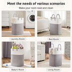 Laundry Basket, Woven Cotton Rope Laundry Hamper, Versatile Storage - Image 5
