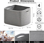 Small Storage Baskets for Organizing, Woven Storage Baskets for Shelves - Image 2