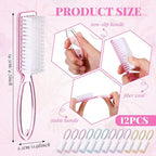 Patelai 24 Pcs Handle Grip Nail Brush Bulk Colorful Nail Scrubber Cleaner - Image 4