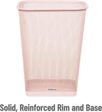 Mind Reader Mesh Trash Can, Square Wastebasket - Image 4