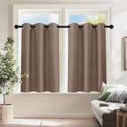 PONY DANCE Small Curtains for Bathroom Windows, W 34 x L 36 inches, 2 Panels by PONYDANCE