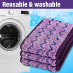 18 inch Mop Pads Refills, 3 Pack Microfiber Reusable Replacement Mop Pads Flat - Image 5