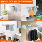 FOCHIER F Laundry Drying Rack Wall Mounted Clothes Drying Rack Collapsible - Image 7
