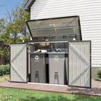Aoxun 80 CU.FT Outdoor Storage Shed Metal Trash Can Storage by Aoxun
