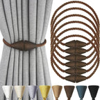 6 Pack Magnetic Curtain Tiebacks Rope Modern Handmade Curtain Tie Backs by CurtianTiebacks