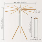Tripod Clothes Drying Rack, Garment Rack Portable and Foldable Space Saving - Image 2