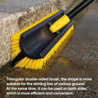 Yocada Double-Sided Floor Scrub Brush Triangle Brush Corner Crevice Cleaning - Image 2