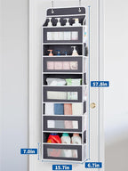 JARLINK 2 Pack Over The Door Organizer, 5 Shelf Door Hanging Organizer - Image 2