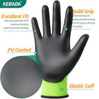 Kebada W1 Work Gloves for Men and Women, Touchscreen PU Coated Gloves - Image 2
