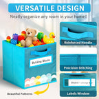 Cube Storage Bins, 3 Pack 11 Inch Fabric Storage Bins - Image 3