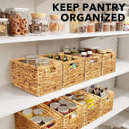 SpaceAid 8 Pack Wicker Basket, Storage Baskets - Image 5