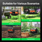 VIVOSUN Outdoor Tumbling Composter Dual Rotating Batch Compost Bin, 43 Gallon - Image 9