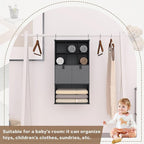 Hanging Closet Organizer 4 Shelves, 2 Drawers Closet Organization and Storage - Image 7