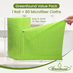 Greenfound Microfiber Cleaning Cloth Roll -80 Pack, Tear Away Microfiber Towels - Image 2
