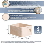 NaturalCozy Storage Baskets 16.8”x13”x7.6” Cotton Rope Woven Baskets - Image 2