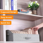 WUIKE Closet Organizers and Storage, Trapezoid Storage Bins, Fabric Closet Bins - Image 3